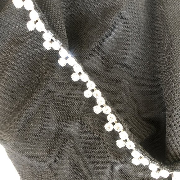 AREA Crystal Strap Camisole Catsuit Black Jumpsuit Party Crystal - Picture 6 of 9